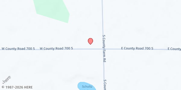 Map showing First Free Will Baptist Church of Kosciusko County at 58 W. 700 S., Claypool, IN