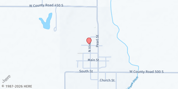 Map showing Trinity Center at 4794 N Vine St, Coatesville, IN