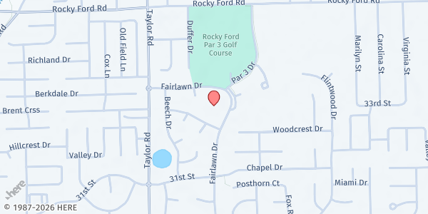 Map showing First Baptist Church at First Baptist Church, Columbus, IN