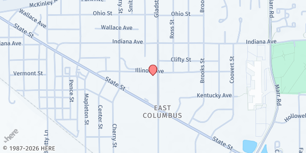 Map showing Salvation Army Columbus at 2525 Illinois Ave, Columbus, IN