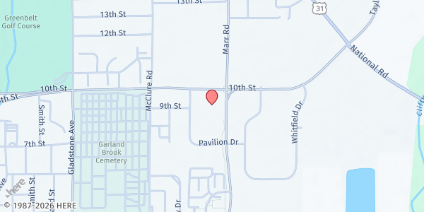 Map showing The Excel Center Bartholomew County at 940 North Marr Road, Columbus, IN