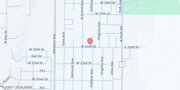 Map showing Community Sharing Foundation - Connersville at 420 W 24th St, Connersville, IN