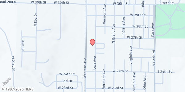 Map showing Soldiers in the Army of the Lord at 2635 Iowa Ave., Connersville, IN