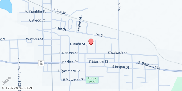 Map showing Converse Church of Christ at 106 N. Ohio St., Converse, IN