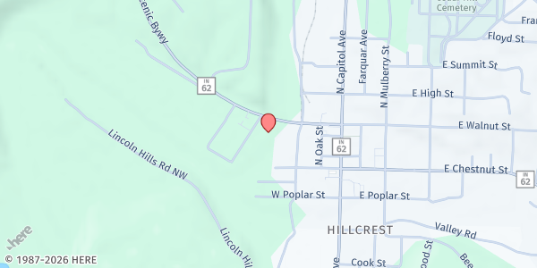 Map showing Harrison County Community Services - Corydon at 101 IN-62, Corydon, IN