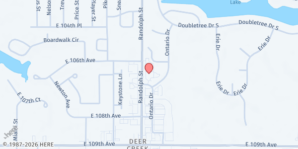 Map showing Winfield Township at 10645 Randolph, Crown Point, IN