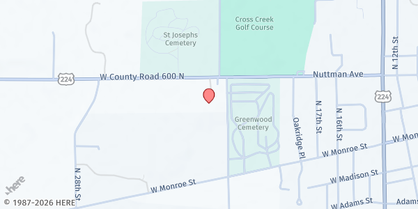 Map showing St. Mark's Church at 546 US-224, Decatur, IN