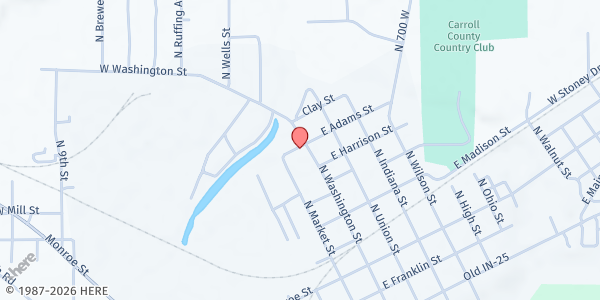 Map showing Carroll County Food Pantry at 618 N. Washington St., Delphi, IN