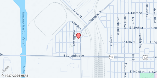 Map showing The Mission of Jesus Christ at 3924 Kennedy Ave, East Chicago, IN