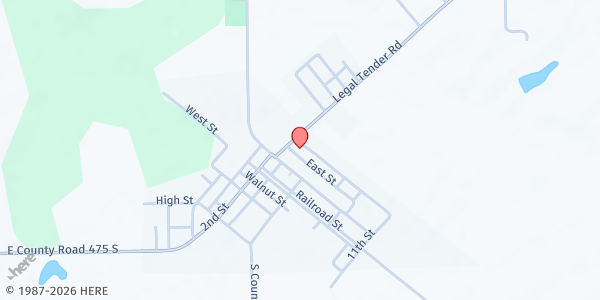 Map showing Elizabethtown UMC at 200 Washington St., Elizabethtown, IN