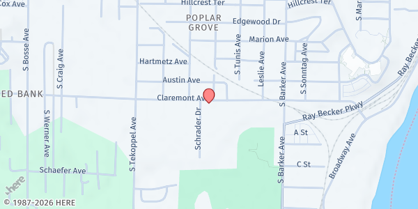 Map showing Catalyst Church at 3232 Claremont Ave, Evansville, IN