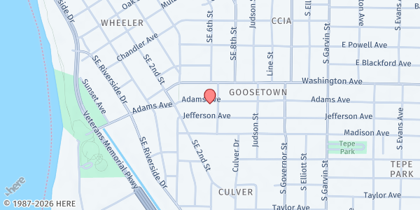 Map showing Little Free Pantry at 95 Adams Ave., Evansville, IN