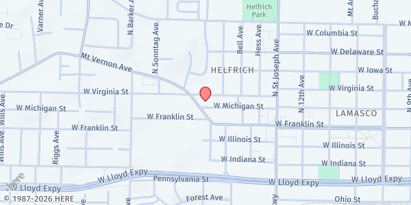 Map showing Little Free Pantry - Leroy's Tavern at 2659 Mt Vernon Ave., Evansville, IN