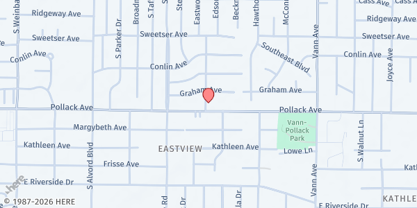 Map showing Little Free Pantry - Pollack Ave at 2550 Pollack Ave., Evansville, IN