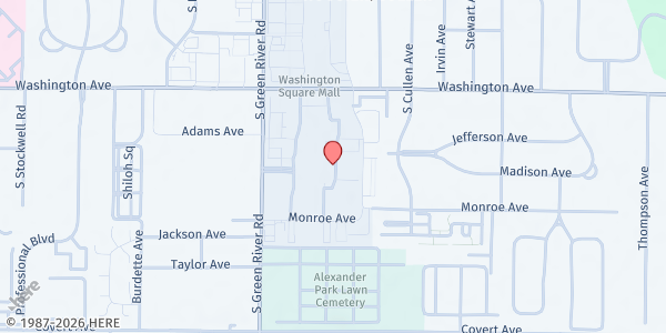 Map showing Nativity Food Pantry at 1167 S Green River Rd, Evansville, IN