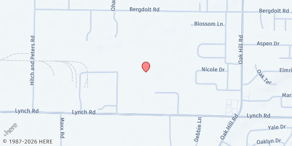 Map showing Tri-State Food Bank at 2504 Lynch Rd, Evansville, IN