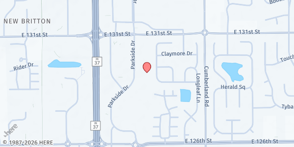 Map showing Good Samaritan Network - Fishers at 12933 Parkside Dr, Fishers, IN
