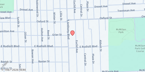 Map showing Bethlehem Lutheran Church at 3705 S. Anthony Blvd., Fort Wayne, IN