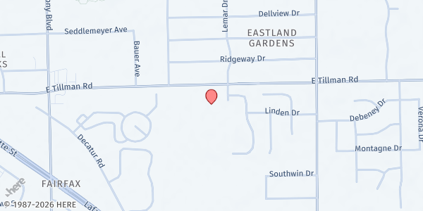 Map showing Fellowship Missionary Church at 2536 E. Tillman Rd., Fort Wayne, IN