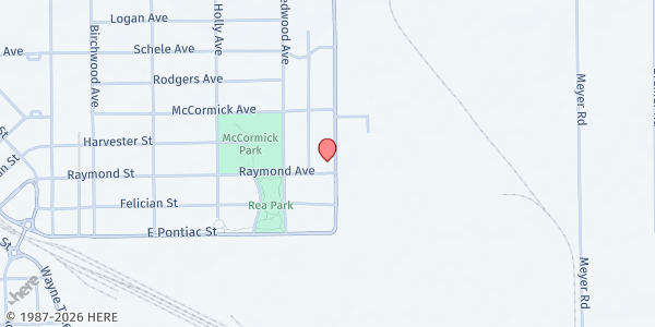 Map showing New Life Lutheran Church - Food Distribution Center at 2424 Coliseum Blvd S, Fort Wayne, IN