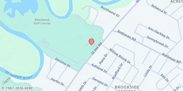 Map showing Our Lady of Good Hope Catholic Church - St. Vincent de Paul at 7215 St Joe Rd., Fort Wayne, IN