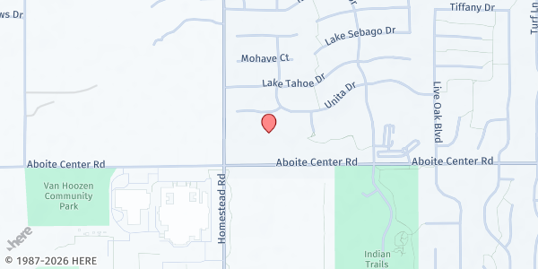 Map showing St. Elizabeth Ann Seton Catholic Church - St. Vincent de Paul at 10700 Aboite Center Rd., Fort Wayne, IN