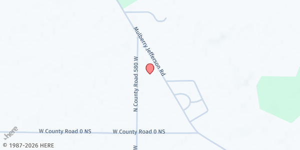 Map showing Isaiah 55 Food Pantry at 5641 W. Mulberry Jefferson Rd., Frankfort, IN