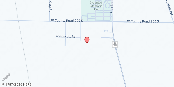 Map showing Riggs Community Health Center at 2121 S Gopher Dr, Frankfort, IN