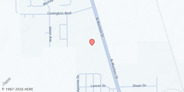Map showing Turning Point Church Helping Hands at 3600 N. Morton St., Franklin, IN