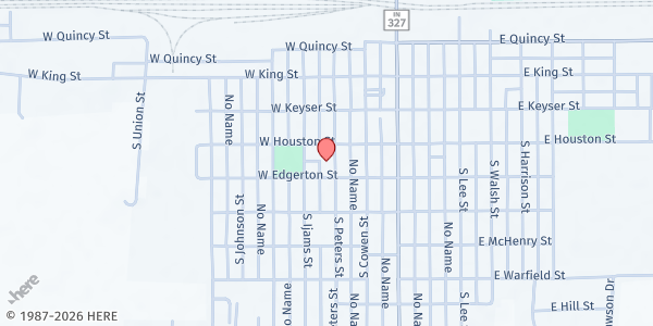 Map showing Saint Martin's Community Kitchen - Food Distribution Center at 308 S Peters St, Garrett, IN