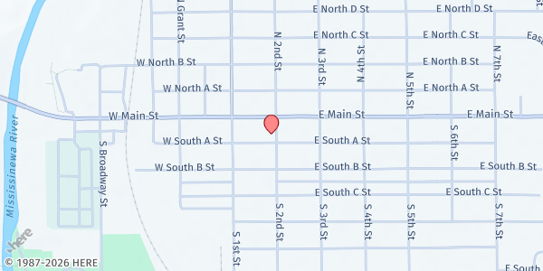 Map showing Thriving Grant County at 121 E South A St., Gas City, IN