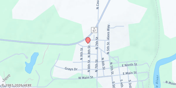 Map showing Lighthouse Fellowship Church at 5392 IN-67, Gosport, IN