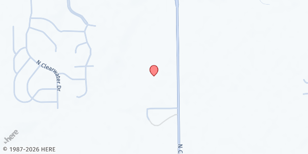 Map showing Mt. Comfort Vineyard Food Pantry at 1672 N. 600 W., Greenfield, IN