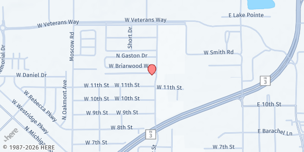 Map showing Decatur County Food Pantry at 1939 N Carver St, Greensburg, IN