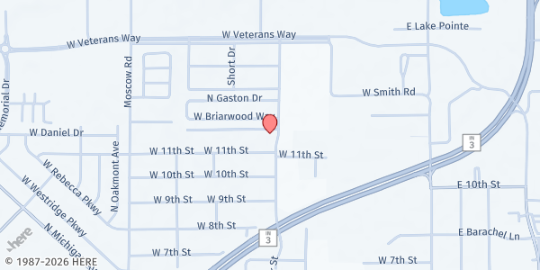 Map showing Human Services, Inc. - Decatur County Food Pantry at 1939 N Carver St, Greensburg, IN