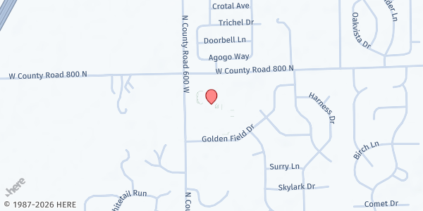 Map showing Saints Francis & Clare of Assisi Church - Harvest Food Pantry at 5901 W Olive Branch Rd, Greenwood, IN