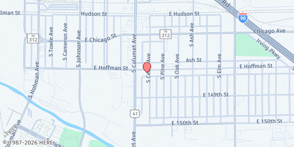Map showing Community Services of Northwest Indiana - Hammond at 824 Hoffman St., Hammond, IN