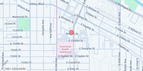 Map showing St. Joseph's Conference at 5304 Hohman Ave, Hammond, IN