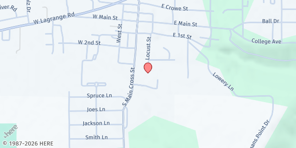 Map showing Southwestern High School: The Rebel Food Pantry at 167 S Main Cross St, Hanover, IN