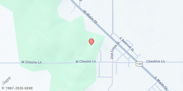 Map showing Fellowship Baptist Church Mission Center at 304 W. Cheshire Ln., Hardinsburg, IN