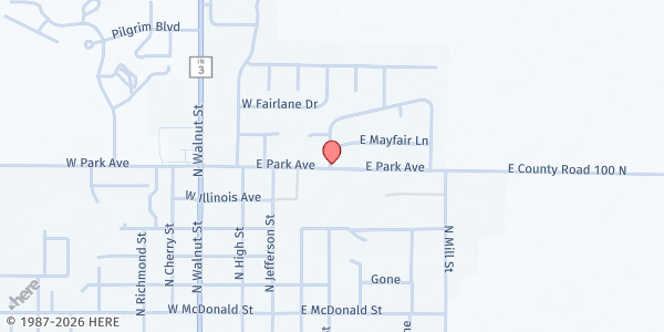 Map showing Tailgate at the Blackford County Fairgrounds at 310 E Park Ave, Hartford City, IN