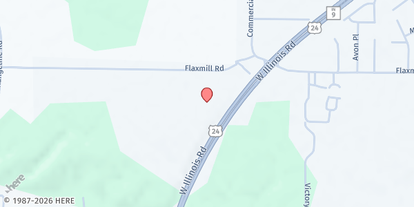 Map showing First Church of the Nazarene at 1555 Flaxmill Rd., Huntington, IN