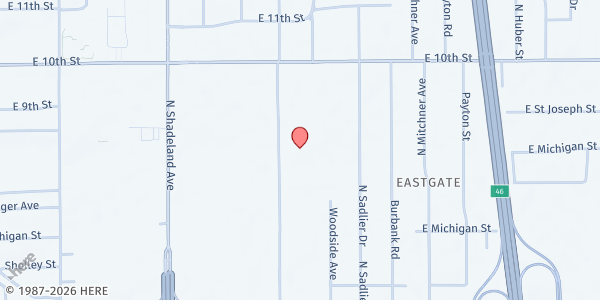 Map showing CAFE Community Coolers at Ransburg YMCA at 501 N Shortridge Rd, Indianapolis, IN