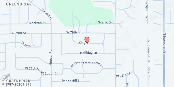 Map showing Children's Bureau Inc. - Indianapolis at Dr Martin L, Indianapolis, IN