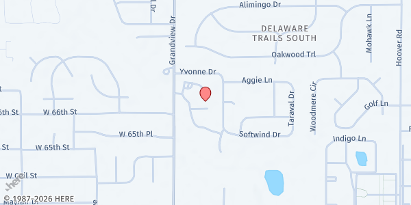 Map showing Christ Church Apostolic at 6601 Grandview Dr, Indianapolis, IN