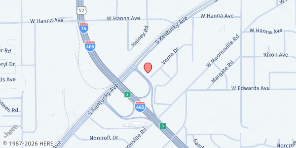 Map showing Deliverance Temple Client Choice Food Pantry at 8600 Meadowlark Dr, Indianapolis, IN
