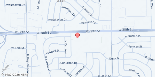 Map showing Enlace Academy at 3725 N Kiel Ave, Indianapolis, IN