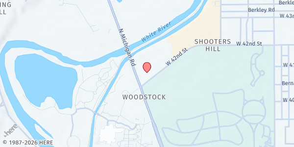 Map showing FHL Community Training Center at Faith Hope and Love Community Inc, Indianapolis, IN