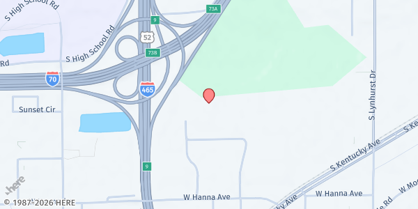 Map showing Gleaners Food Bank of Indiana Drive-Thru Pantry - Waldemere Ave at 3737 Waldemere Ave Suite 200, Indianapolis, IN