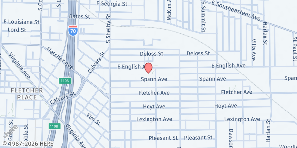 Map showing Henry W Longfellow IPS 28 at 510 Laurel St, Indianapolis, IN